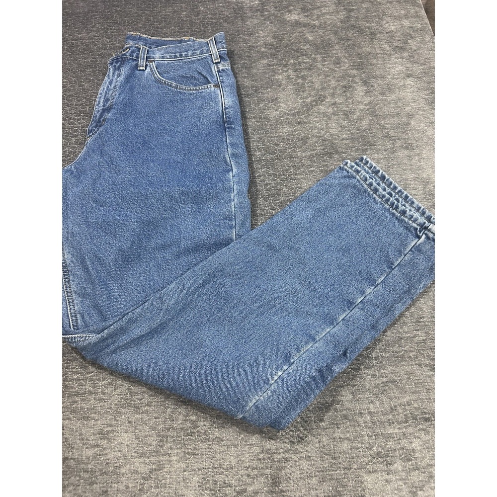 Carhartt Men's Jeans Fully Lined Plaid Flannel Relaxed Fit 34x34 Denim B172 DST